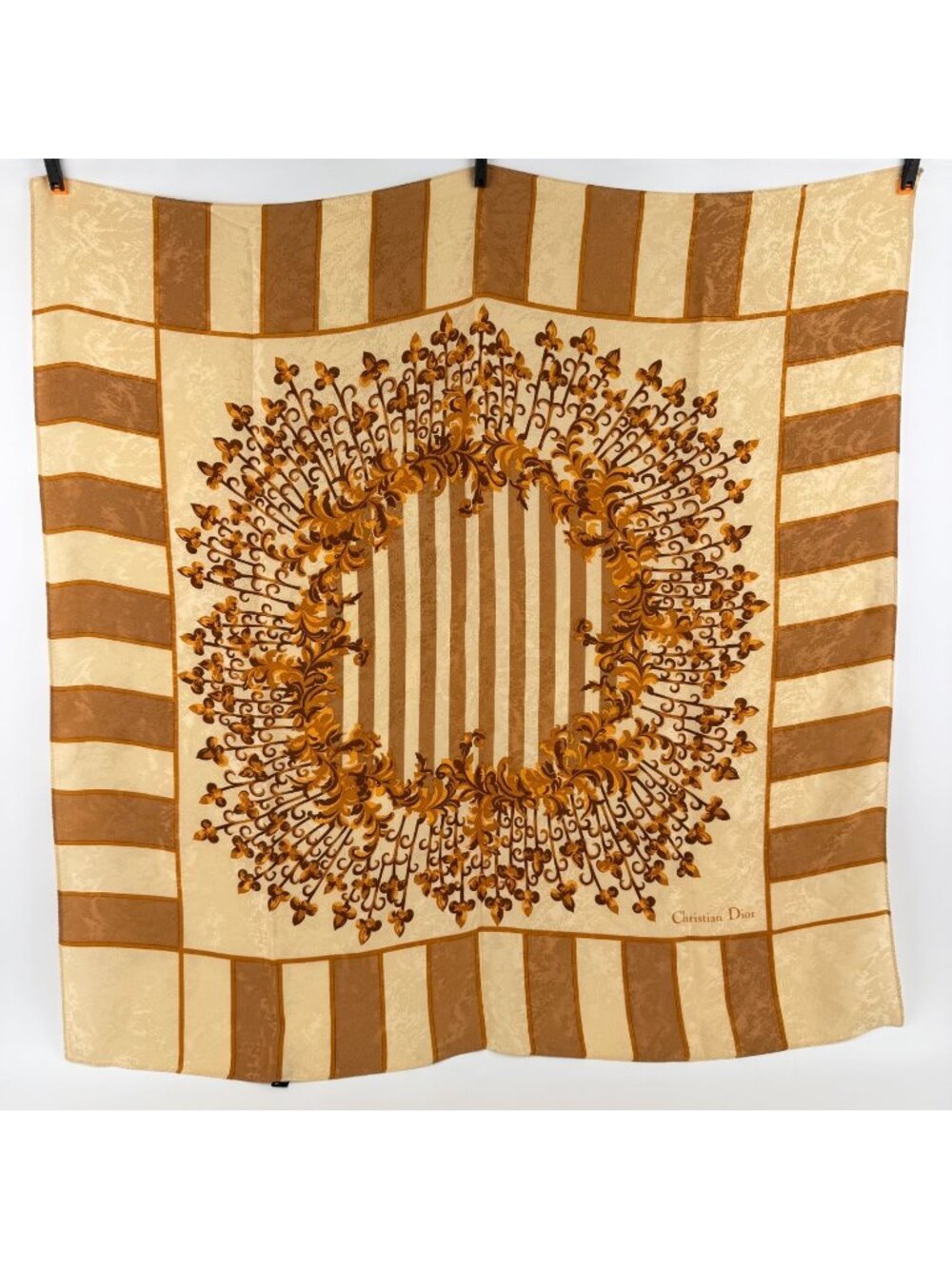 Dior Large Scarf Multicolor Silk Vintage - Picture 1 of 9